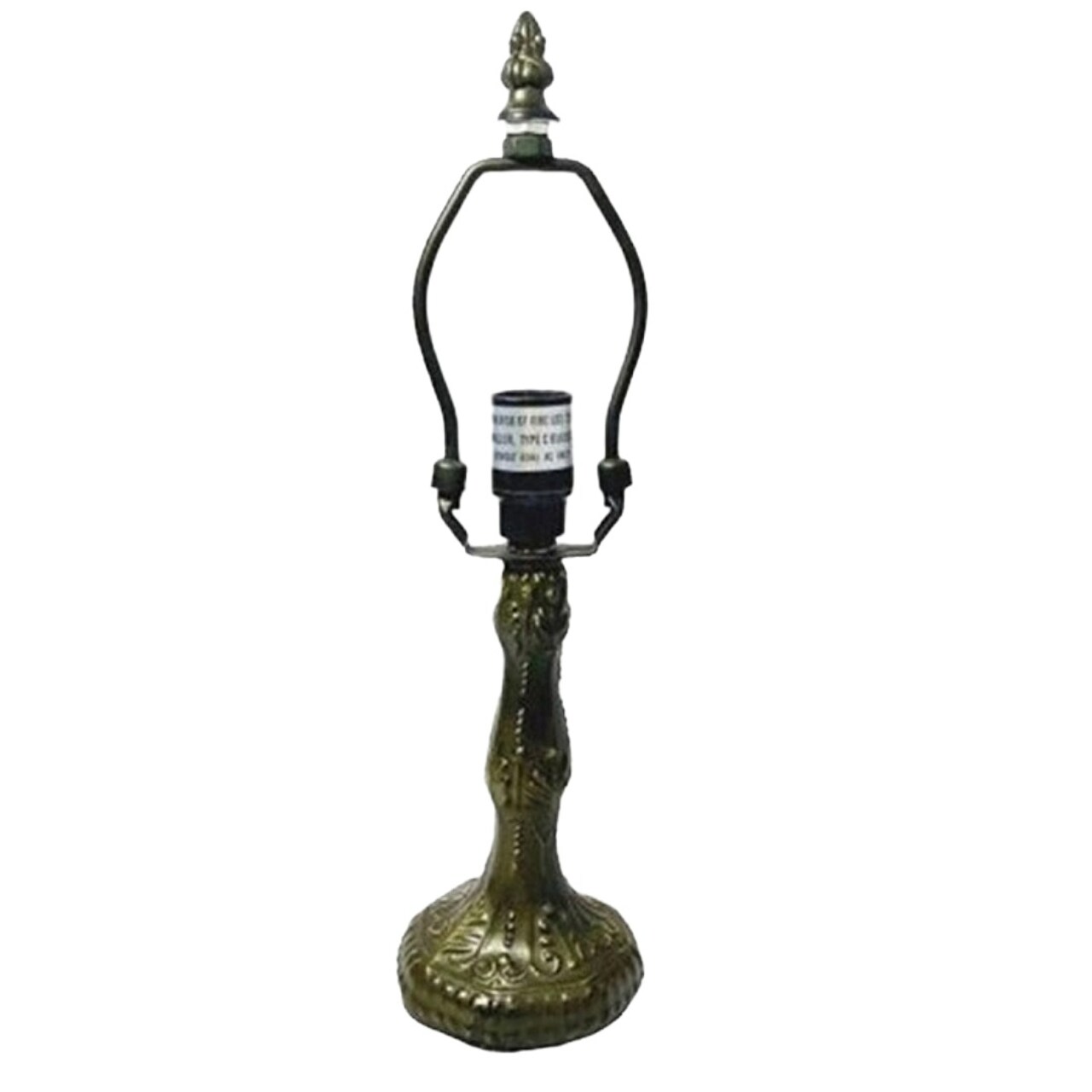Pompeii Metal Lamp Base, Dark Bronze Finish With Gold Highlights, Nicely Weighted, 11" Tall